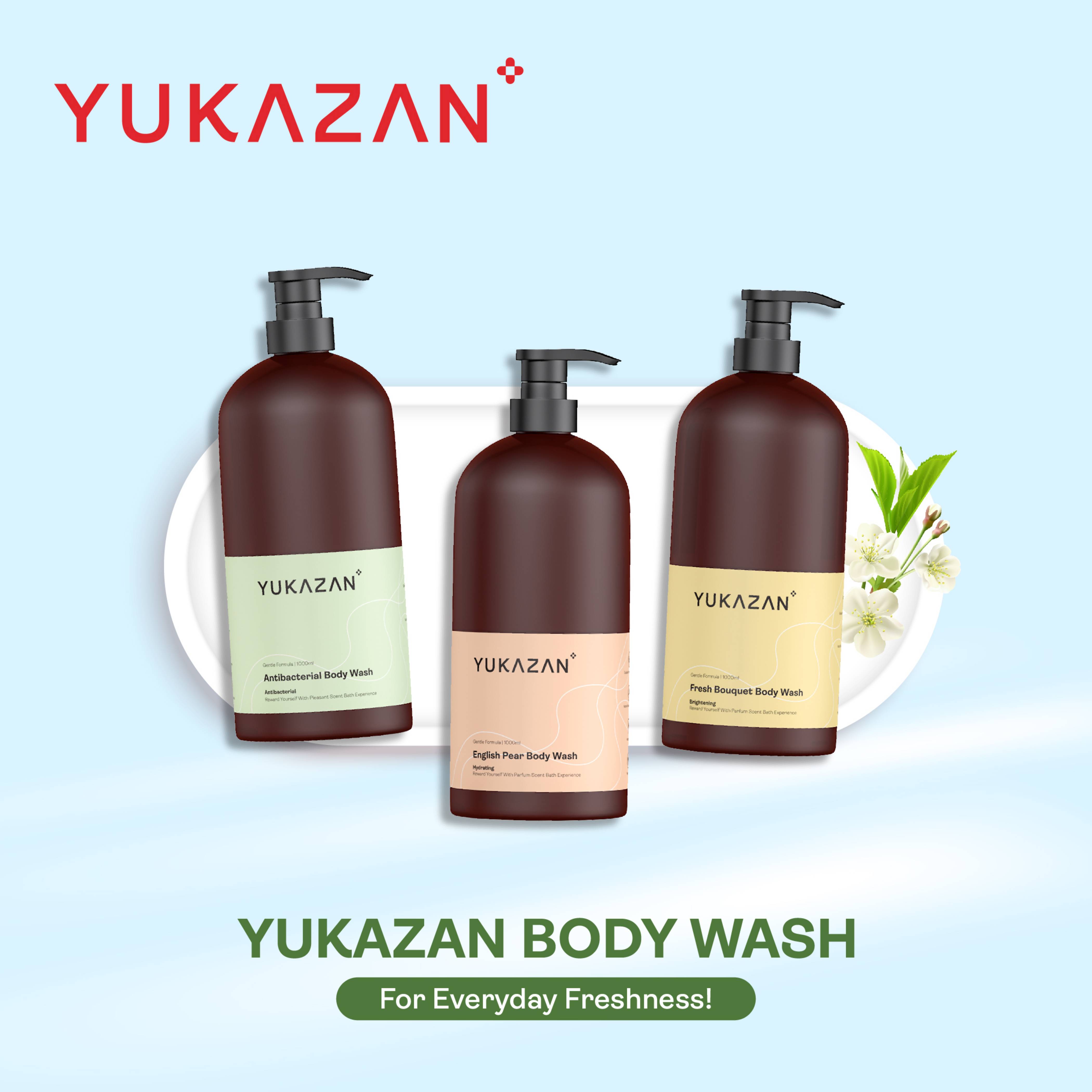 Yukazan Antibacterial Body Wash 1000ml Shower Foam / Antibacterial and Alcohol Free / Body Shampoo - Yukazan Official Store